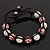Unisex Bracelet Crystal Burgundy Red&Clear Crystal Beads 10mm - Adjustable - view 7