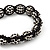 Unisex Bracelet Crystal Jet Black Crystal Beads 10mm - Adjustable - view 4