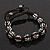 Unisex Bracelet Crystal Jet Black Crystal Beads 10mm - Adjustable - view 7