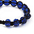 Unisex Montana Blue Glass Bead Bracelet - 10mm - Adjustable - view 4