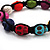 Unisex  Multicoloured Skull Shape Stone Beads Bracelet - Adjustable - view 3