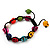 Unisex  Multicoloured Skull Shape Stone Beads Bracelet - Adjustable - view 9