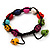 Unisex  Multicoloured Skull Shape Stone Beads Bracelet - Adjustable - view 4