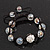 Transparent & Clear Crystal Balls Bracelet -10mm - Adjustable - view 4