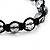 Unisex Transparent Light Grey Glass Beads Bracelet - 9mm - Adjustable - view 5
