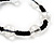 Unisex Transparent White Glass Beads Bracelet - 11mm - Adjustable - view 3