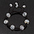 Unisex Transparent White Glass Beads Bracelet - 11mm - Adjustable - view 4