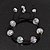 Unisex Transparent White Glass Beads Bracelet - 11mm - Adjustable - view 8