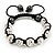 Clear Crystal Balls & Smooth Round Hematite Beads Bracelet - Adjustable - view 9