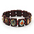 Stretch Brown Wooden Saints Bracelet / Jesus Bracelet / All Saints Bracelet - Up to 20cm Length