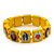 Stretch Yellow Wooden Saints Bracelet / Jesus Bracelet / All Saints Bracelet - Up to 20cm Length