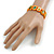 Stretch Orange Wooden Saints Bracelet / Jesus Bracelet / All Saints Bracelet - Up to 20cm Length - view 3