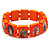 Stretch Orange Wooden Saints Bracelet / Jesus Bracelet / All Saints Bracelet - Up to 20cm Length - view 5