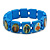 Stretch Blue Wooden Saints Bracelet / Jesus Bracelet / All Saints Bracelet - Up to 20cm Length