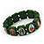 Stretch Green Wooden Saints Bracelet / Jesus Bracelet / All Saints Bracelet - Up to 20cm Length - view 3