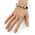 Transparent Crystal Beaded & Multicoloured Crystal Rings Bracelet - Adjustable - 11mm Diameter - view 4
