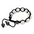 Unisex Clear Swarovski Crystal Balls & Smooth Round Hematite Beads Buddhist Bracelet - 12mm - Adjustable - view 6