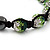 Emerald Green/Grass Green/Clear Swarovski Crystal & Hematite Beaded Buddhist Bracelet - Adjustable - 10mm Diameter - view 4