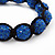 Unisex Bracelet Crystal Royal Blue Crystal Beads 10mm - Adjustable - view 5