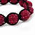 Unisex Bracelet Crystal Fuchsia Crystal Beads 10mm - Adjustable - view 4