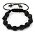 Unisex Bracelet Crystal Jet Black Crystal Beads 10mm - Adjustable - view 5