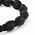 Unisex Bracelet Crystal Jet Black Crystal Beads 10mm - Adjustable - view 4