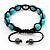 Unisex Turquoise Bead Buddhist Bracelet - 9mm - Adjustable - view 4