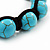 Unisex Turquoise Bead Buddhist Bracelet - 9mm - Adjustable - view 7