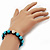 Unisex Turquoise Bead Buddhist Bracelet - 9mm - Adjustable - view 3