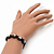 Black/White 'Yin Yang' Cotton Wristband - Adjustable - view 2