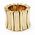 Chunky Wide Gold Textured Acrylic Flex Bracelet - 21cm Length