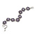 Lavender Swarovski Crystal Floral Bracelet In Rhodium Plated Metal - 16cm Length (with 5cm extension) - view 5