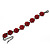 Burgundy Red Swarovski Crystal Floral Bracelet In Gun Metal - 16cm Length (with 5cm extension) - view 6
