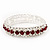 Burgundy Red/Clear Swarovski Crystal Flex Bracelet (Silver Tone Metal) - 18cm Length - view 2