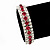Pink & Clear Swarovski Crystal Flex Bracelet (Silver Tone Metal) - 18cm Length - view 7