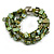 3-Strand Green Shell Composite Flex Bracelet - 21cm Length - view 2