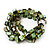 3-Strand Green Shell Composite Flex Bracelet - 21cm Length - view 6