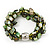 3-Strand Green Shell Composite Flex Bracelet - 21cm Length - view 10