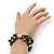 3-Strand Green Shell Composite Flex Bracelet - 21cm Length - view 3