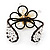 Light Cream Shell 'Flower' Wired Cuff Bracelet - Adjustable - view 6