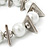 Chunky Faux Pearl With Triangular Bead Flex Bracelet - 22cm Length - view 6