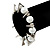 Chunky Faux Pearl With Triangular Bead Flex Bracelet - 22cm Length - view 5