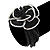 Black/White Glass Bead 'Rose' Flex Bracelet - up to 22cm Length - view 2