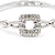 Stylish Diamante 'Buckle' Bracelet In Rhodium Plated Metal - 17cm Length - view 4