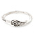 Burn Silver 'Wisdom, Passion, Courage, Inspire' Wing Flex Bracelet - up to 20cm Length - view 8
