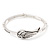 Burn Silver 'Wisdom, Passion, Courage, Inspire' Wing Flex Bracelet - up to 20cm Length - view 4