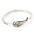 Burn Silver 'Wisdom, Passion, Courage, Inspire' Wing Flex Bracelet - up to 20cm Length - view 9