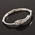 Burn Silver 'Wisdom, Passion, Courage, Inspire' Wing Flex Bracelet - up to 20cm Length - view 5