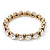 Clear Glass Crystal Flex Bracelet In Gold Finish - 18cm Length - view 3