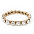 Clear Glass Crystal Flex Bracelet In Gold Finish - 18cm Length - view 7
